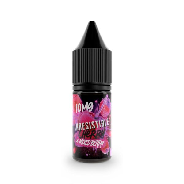 Irresistible 10ml nic salt in cherry & mixed berry available at dispergo vaping uk