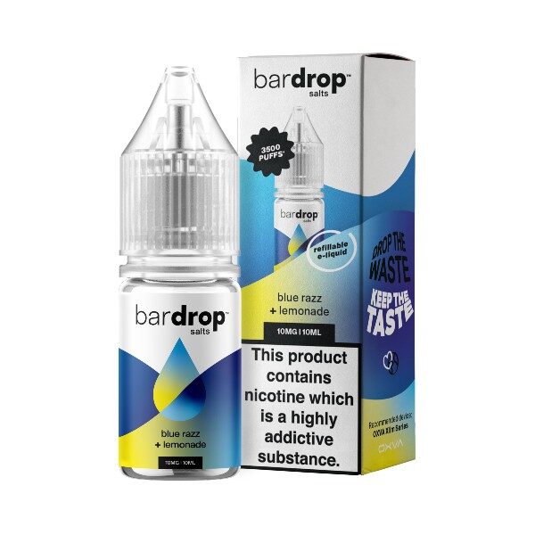 blue razz lemonade flavour e-liquid 3500 puff by bar drop
