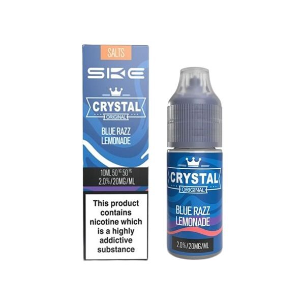 SKE Crystal 10ml 20mg Nic Salts In Blue Razz Lemonade Available At Dispergo Vaping UK