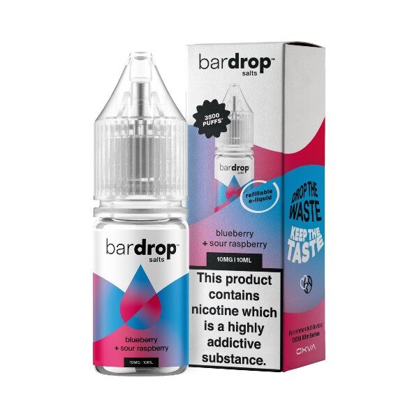 blueberry sour raspberry flavour e-liquid 3500 puff by bar drop