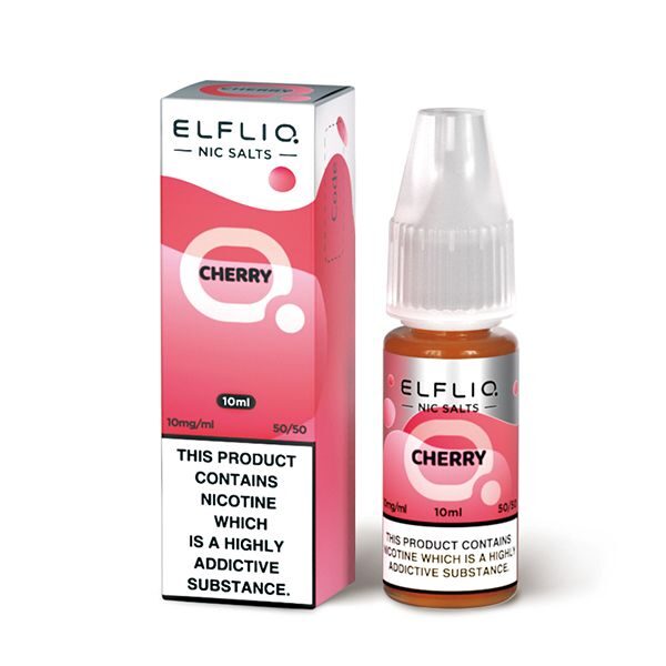 Elfliq nic salts 10mg 50/50 10ml in cherry available at dispergo vaping uk