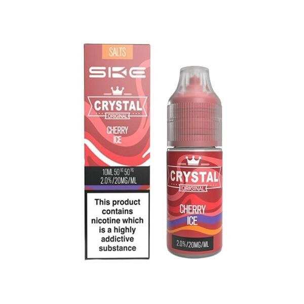 SKE Crystal 10ml 20mg Nic Salts In Cherry Ice Available At Dispergo Vaping UK