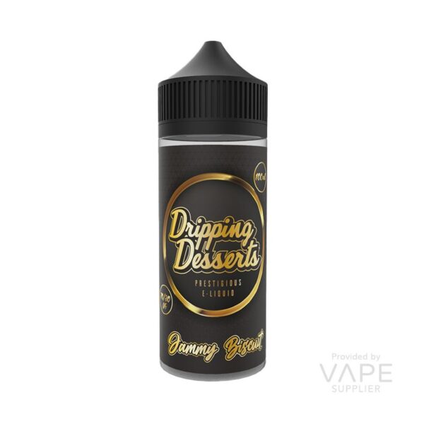 Dripping desserts jammy biscuit shortfill e-liquid 100ml available at dispergo vaping uk