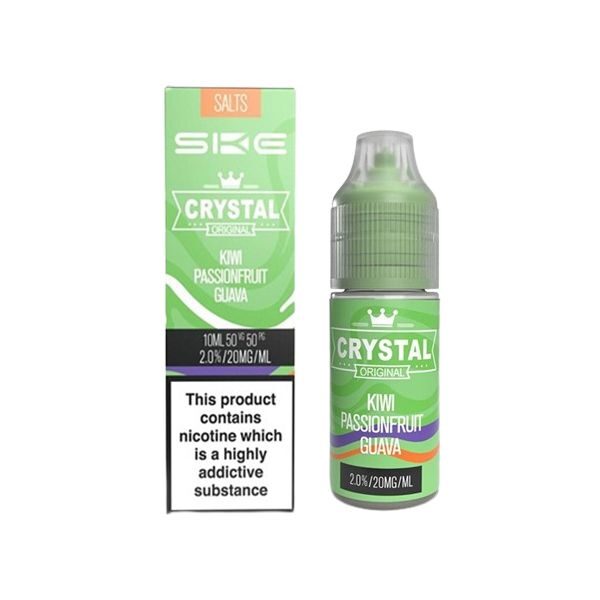 SKE Crystal 10ml 20mg Nic Salts In Kiwi Passionfruit Guava Available At Dispergo Vaping UK