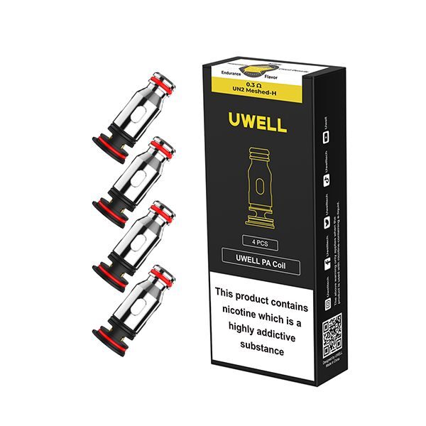 Uwell PA Coil 4pcs Replacement Coils 0.3 Available At Dispergo Vaping UK