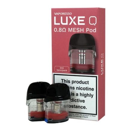 luxe-q-pods-vaporesso-uk Vaporesso Luxe Q 0.8 Mesh Replacement Pods 2ml 2Ppcs Available At Dispergo Vaping UK
