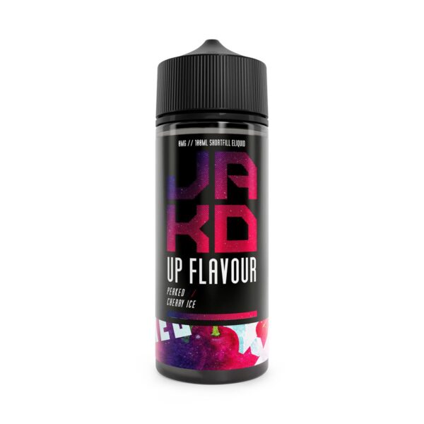 Available At Dispergo Vaping UK, JAKD UP Flavour Peaked Cherry Ice 100ml Shortfill E-Liquid