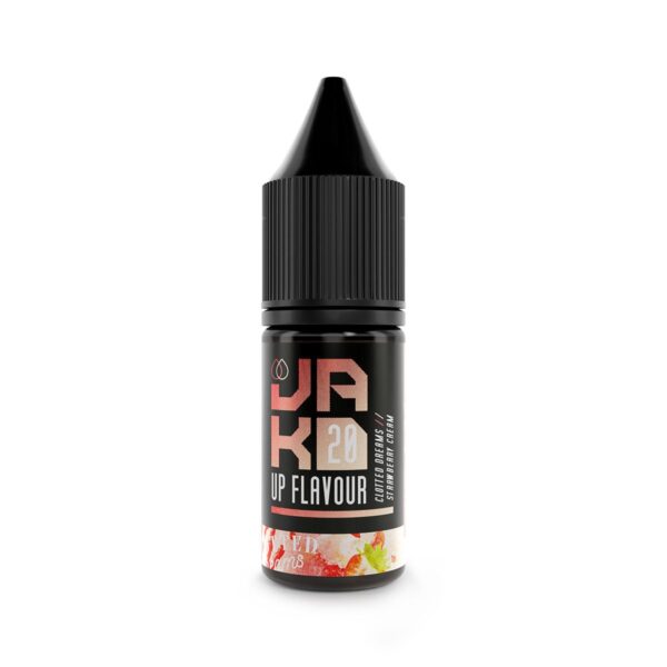 Available At Dispergo Vaping UK, JAKD UP Flavour Clotted Dreams Strawberry Cream 10 ml Nic Salts