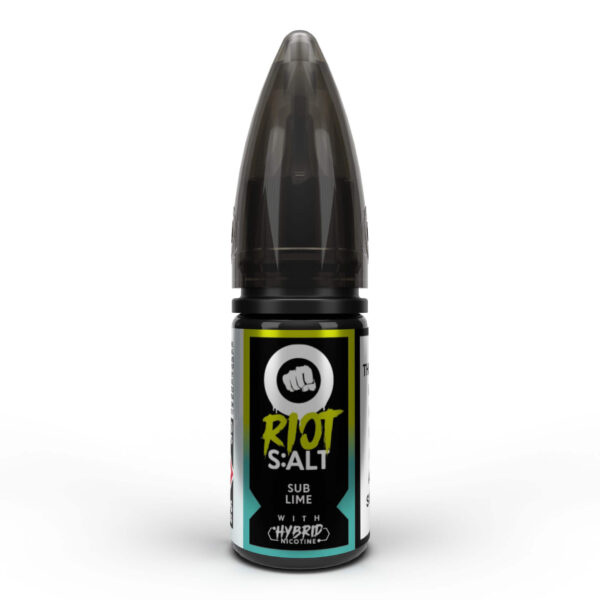 Riot Squad Available At Dispergo Vaping UK, Riot Salt Sub Lime With Hybrid Nicotine, 10ml Nic Salt