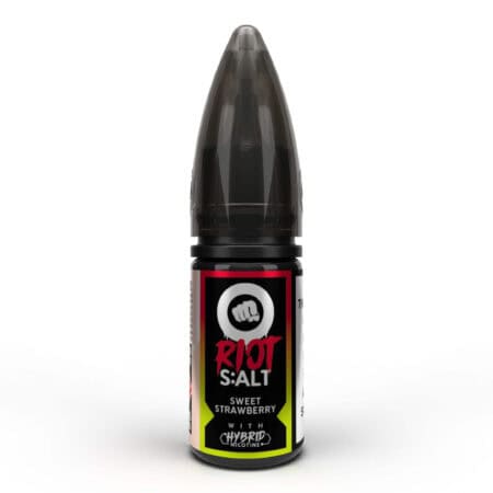 Riot Squad Available At Dispergo Vaping UK, Riot Salt Sweet Strawberry With Hybrid Nicotine, 10ml Nic Salt