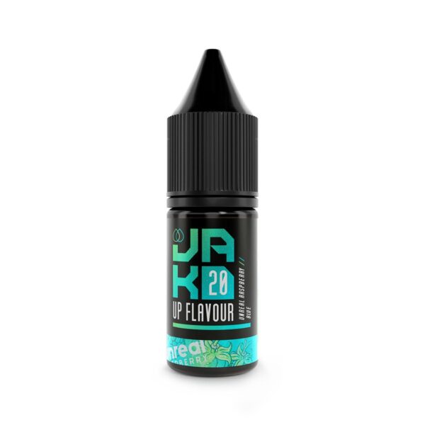 Available At Dispergo Vaping UK, JAKD UP Flavour Unreal Raspberry blue 10 ml Nic Salts