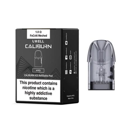 caliburn-a3s-1.0-pods-aspire-uk Available At Dispergo Vaping UK, The Uwell Caliburn A3S Replacement Pods x4 0.8ohm
