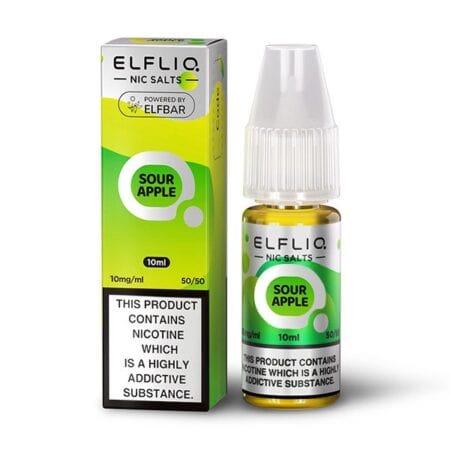 Get Your 50/50 Elfliq Nic Salt 10ml 10mg In Sour Raspberry, Available At Dispergo Vaping UK