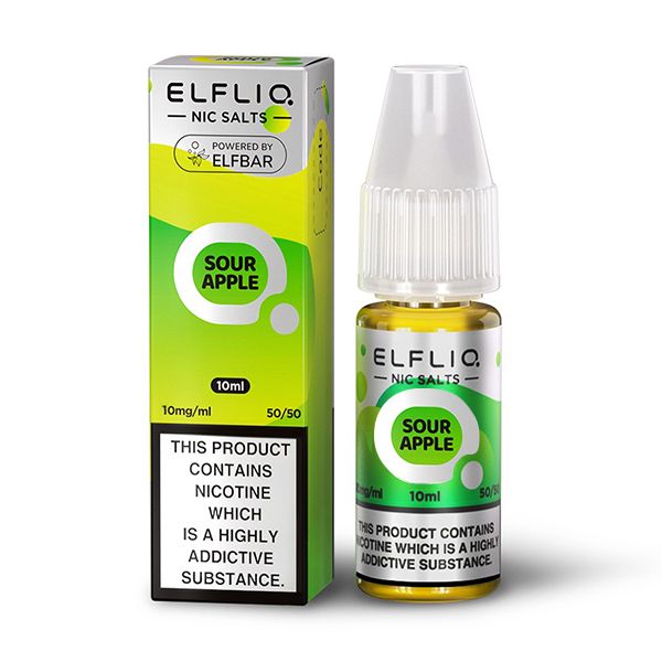 Get Your 50/50 Elfliq Nic Salt 10ml 10mg In Sour Raspberry, Available At Dispergo Vaping UK