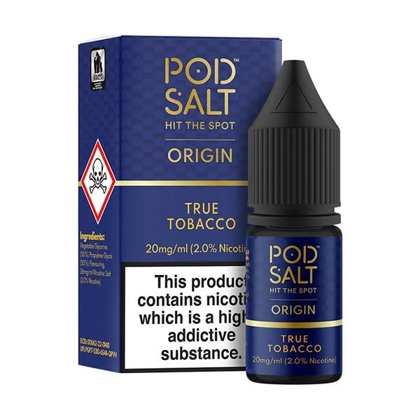 Award Winning, Premium Quality, Pod Salt Hit The Spot 10ml Nic Salt 20mg In True Tobacco