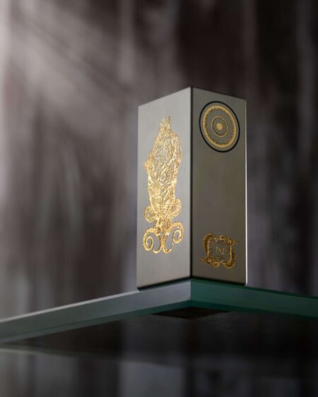 Swamp-Green-Cthylla-Mod-Deathwish-Modz-UK Available At Dispergo Vaping The Cthylla Deathwish Mod powered by a single 21700 battery, designed for Vape Enthusiasts In Black Gold