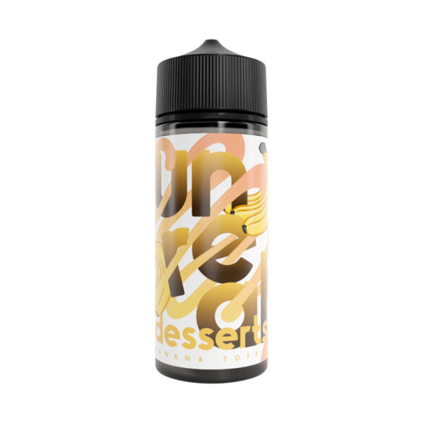 Available At Dispergo Vaping UK, Unreal Desserts Banana Toffee Shortfill Full Of Flavour And Sweetness