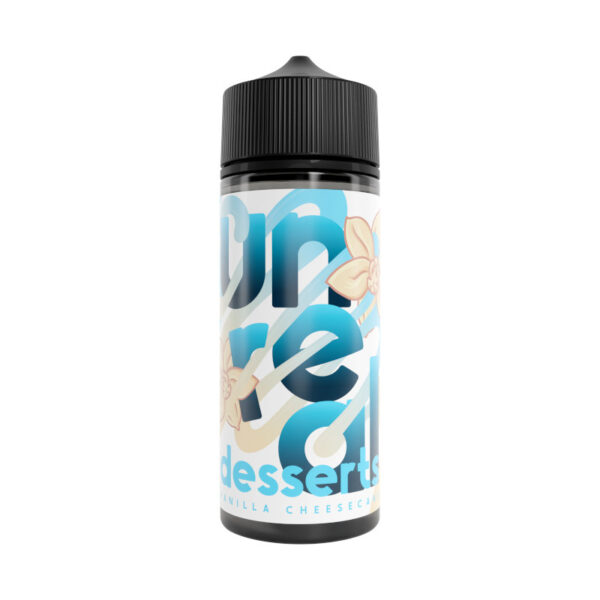 Available At Dispergo Vaping UK, Unreal Desserts Vanilla Cheesecake Shortfill Full Of Flavour And Sweetness