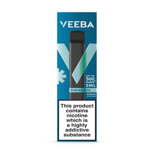 Turquoise Veeba Disposable Device 20mg Available At Dispergo Vaping