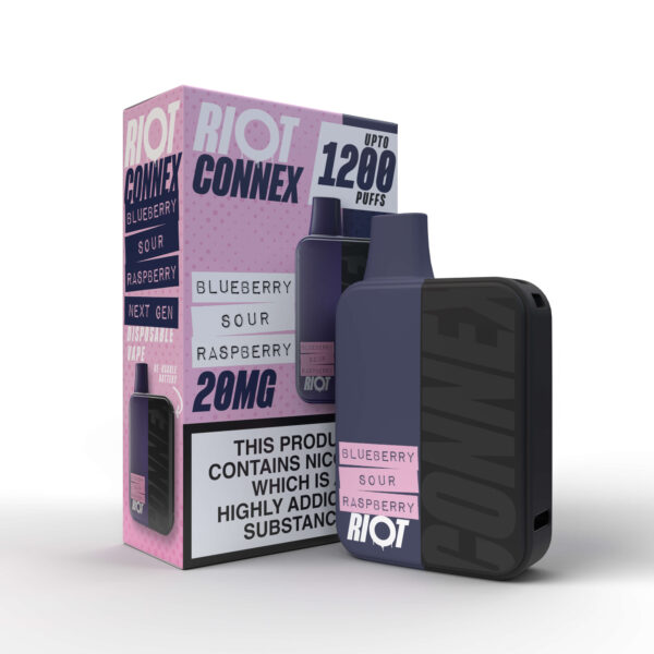 Riot connex pod kit by riot squad 20mg blueberry sour raspberry available at dispergo vaping uk