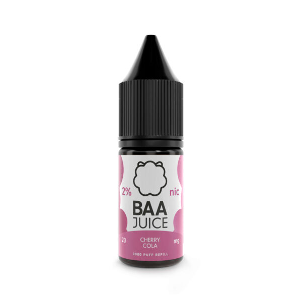 Baa juice 10ml nic salts cherry cola available at dispergo vaping uk