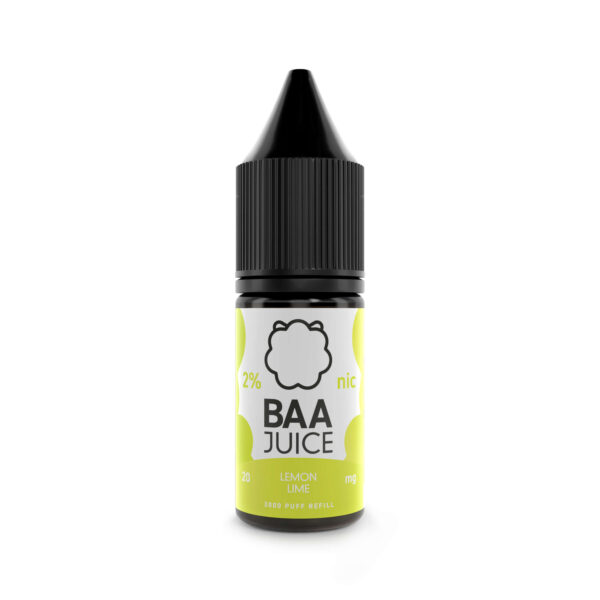 Baa juice 10ml nic salts lemon lime available at dispergo vaping uk