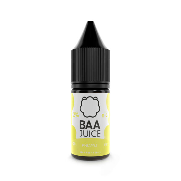 Baa juice 10ml nic salts pineapple available at dispergo vaping uk