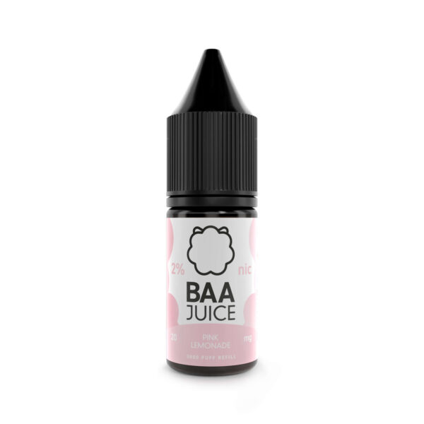 Baa juice 10ml nic salts pink lemonade available at dispergo vaping uk