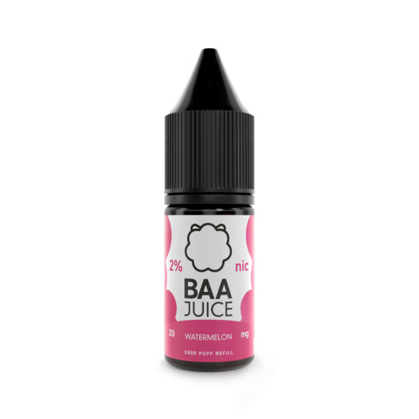 Baa juice 10ml nic salts watermelon available at dispergo vaping uk
