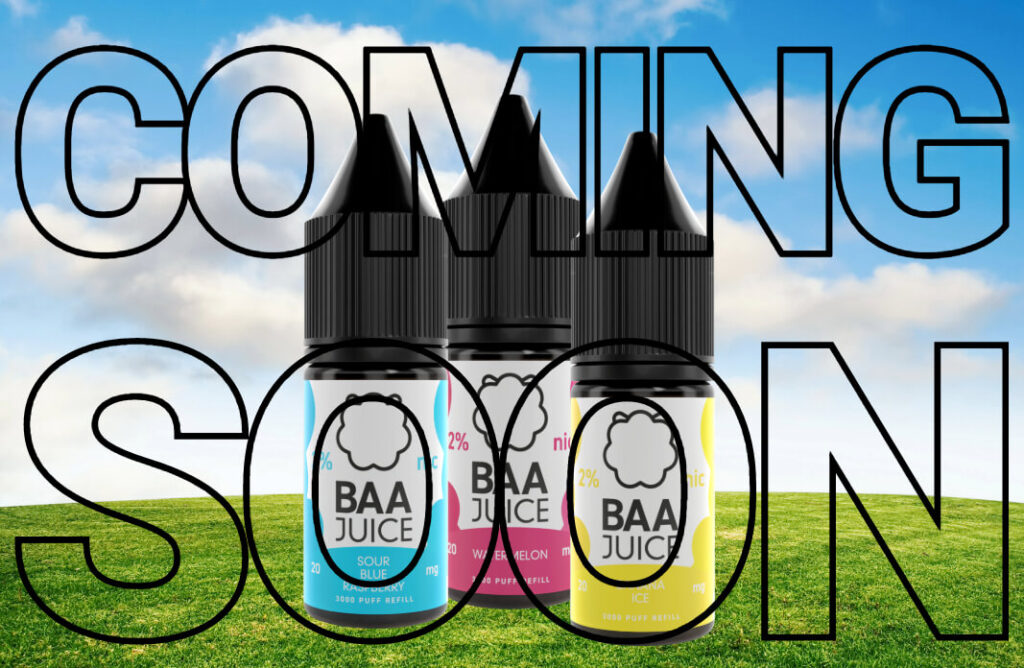 Coming soon to Dispergo Vaping, Baa Juice - the ultimate vaping experience. Baa Juice Blog Banner Dispergo Vaping UK.