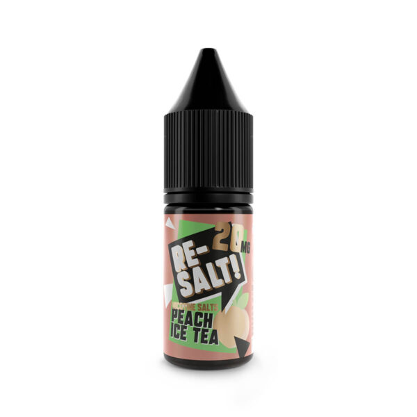 Nicotine salts peach ice tea 20mg in the re-salts range available at dispergo vaping uk