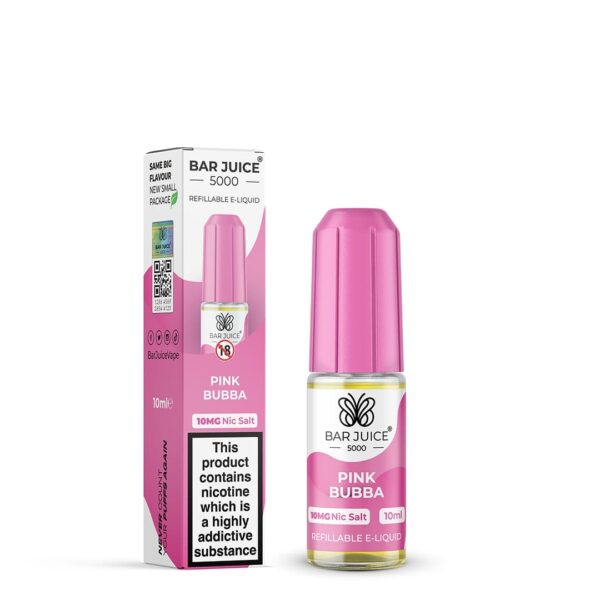 pink bubba flacour e-liquid 10ml bottle by bar juice
