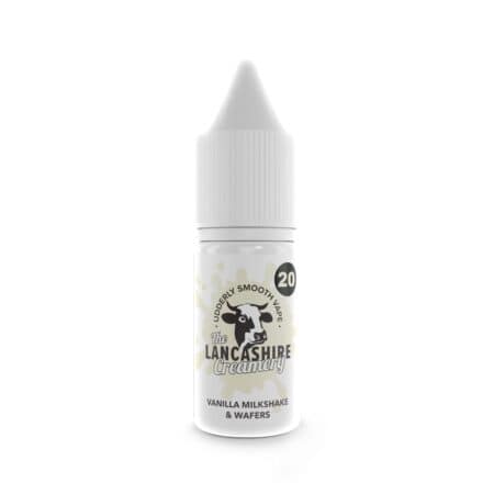 The Lancashire Creamery nic salt vanilla milkshake waffers