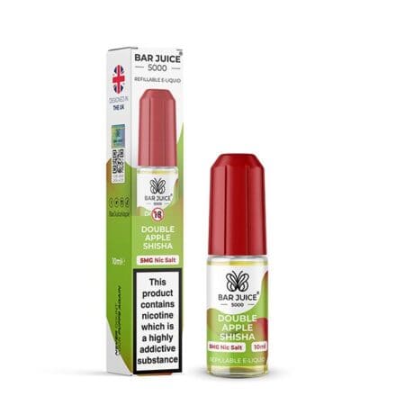 Double-Apple-Shisha-5mg-Bar-Juice-Nic-Salt-E-liquid bar juice 5000 - apple shisha 5mg