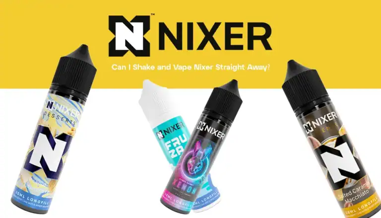 Can I Shake and Vape Nixer Straight Away